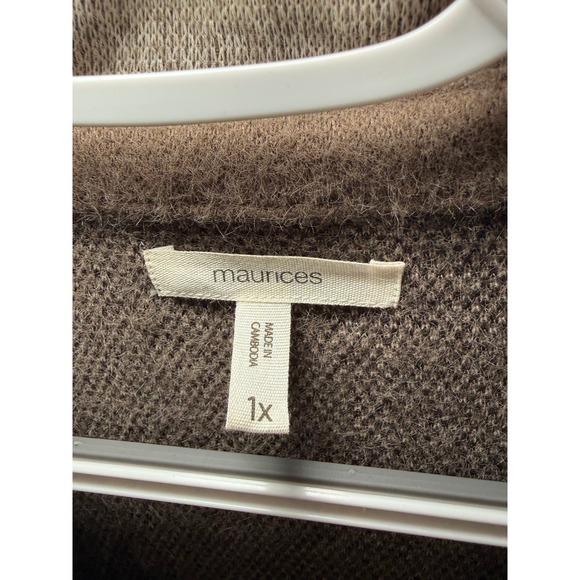 Maurices Plaid Patchwork Shacket Shirt Jacket Button Up Oversized Womens 1X - Picture 3 of 9